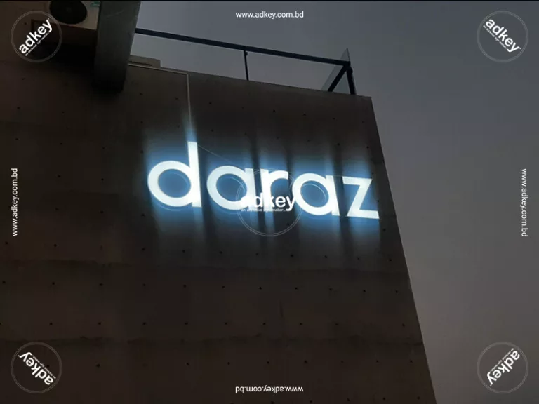 LED Sign Board 3D SS Acrylic High Letter Daraz Dhaka 2023