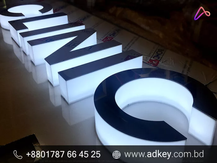 3D Acrylic Letter with LED Module Light in Dhaka BD