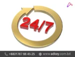 3D Acrylic Round Bell Sign with LED Light in Dhaka BD