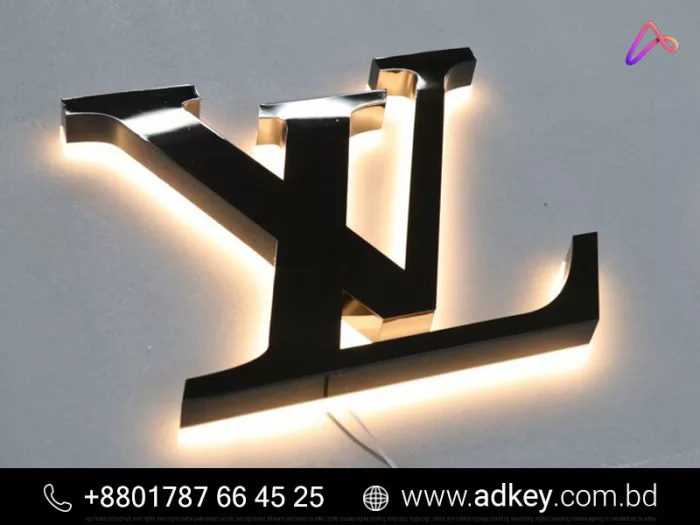 3D Outdoor Backlit Signage with SS Latter in Dhaka BD