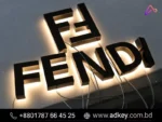 3D Outdoor Backlit Signage with SS Latter in Dhaka BD