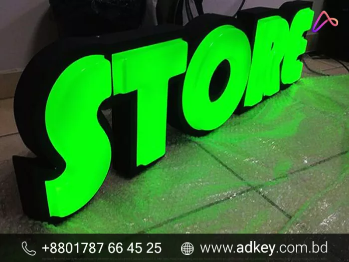 Acrylic Letter with LED Sign Board Provide By adkey Limited