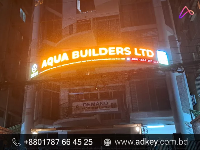 Back Out LED Glow Sign Boards provide By adkey Limited