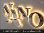 Back-lit LED Sign BD With SS Letter Make By adkey Ltd