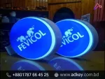 Bell Signage and Round Sign Board with LED lighting Sign BD