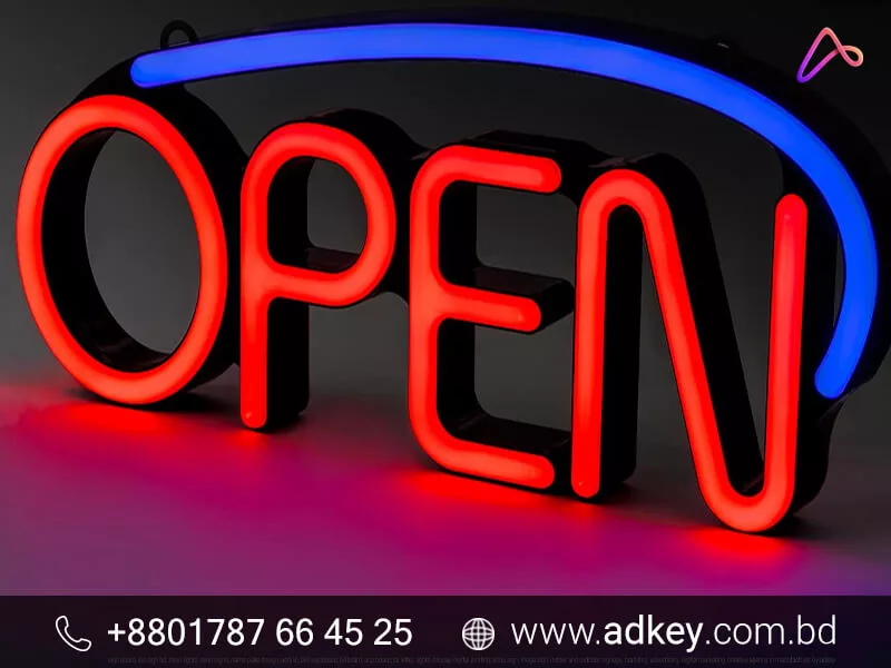 LED Neon Display Board Provide By adkey Limited in BD