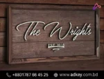Wood Name Plate Design
