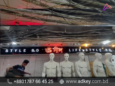 Custom LED Acrylic Sign Price and Cost Dhaka