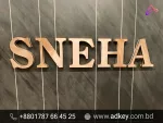 SS Golden and Silver Color Letter Signage BD Price