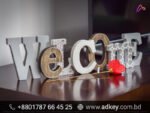 Desk letter Table top Stand illuminated letter