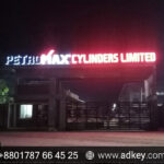 Acrylic SS High Letter LED Light MS Frame Sign