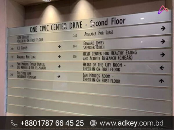 Changeable Office Directory Sign Price in BD