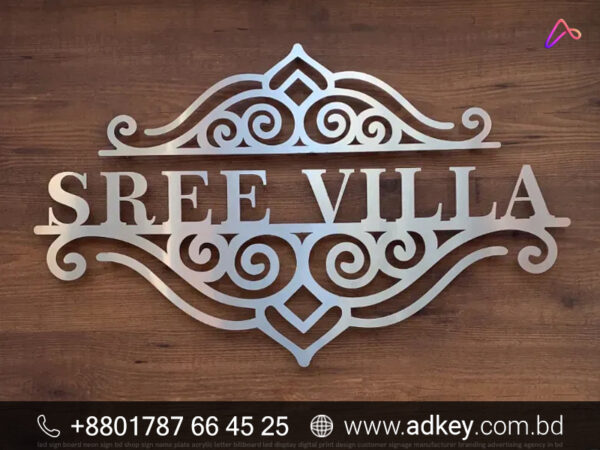 Custom Top Acrylic SS Name Plate Sign Price