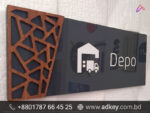 Wooden Name Plate Holder