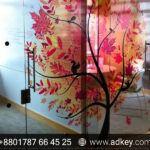 Hospital Glass Vinyl Sticker Print and Lamination