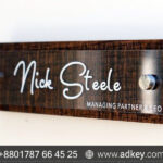 Wooden Name Plate Nearby