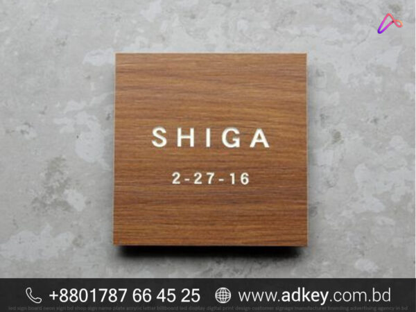 Wooden Name Plate for Desk
