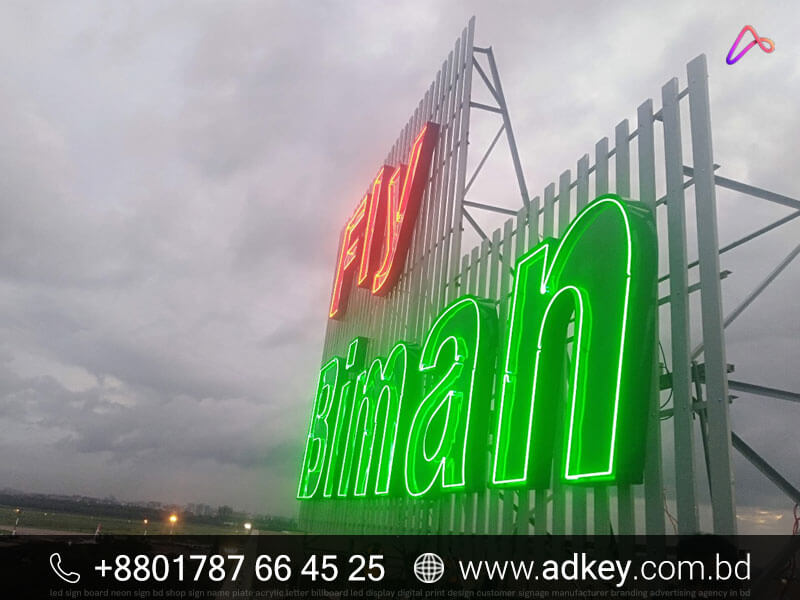 Neon Sign Board for Dhanmondi