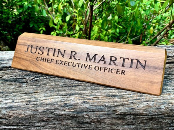Carved Wooden Name Plates
