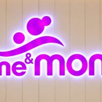Me & Mom illuminated LED signboard manufactured by AdKey Limited in Bangladesh